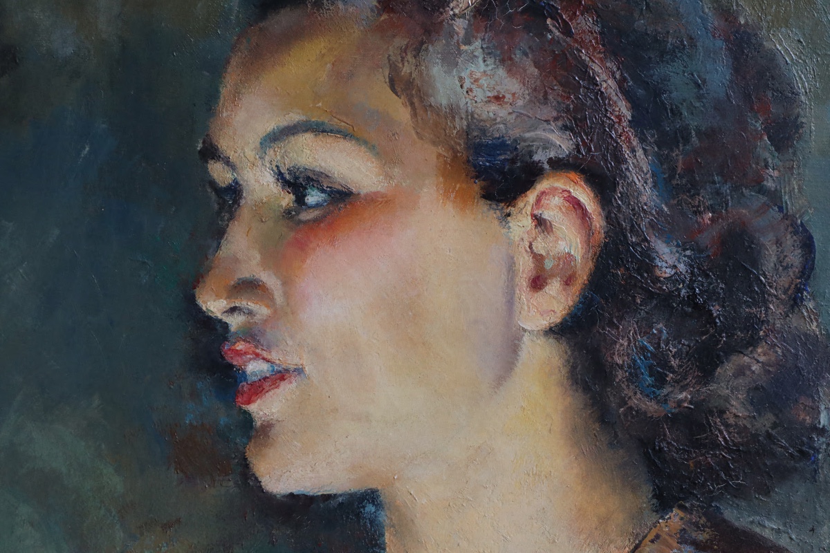 "Portrait de Femme" année 40 - Honor David-Gell  - -photo-2