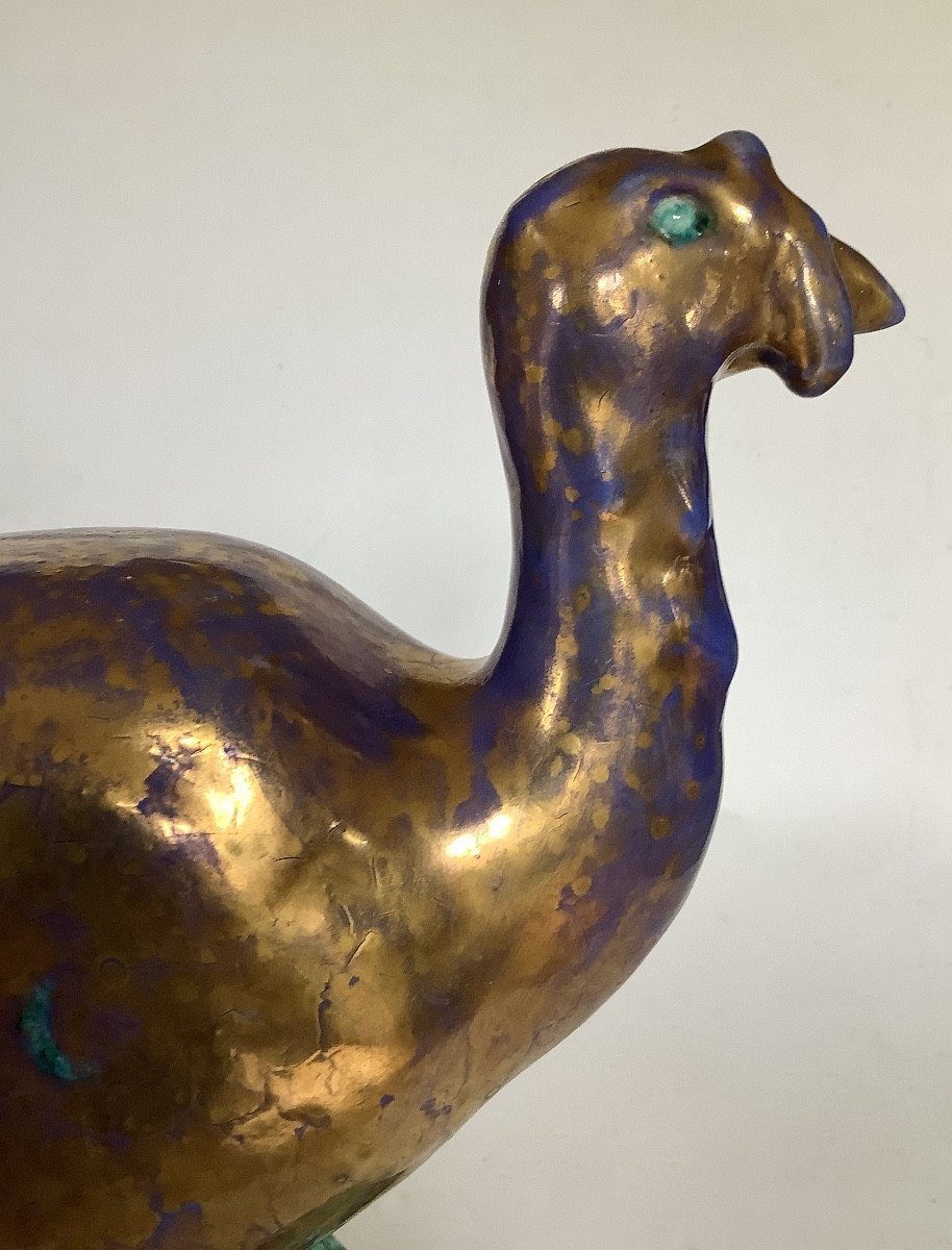 Raoul Lamourdedieu et Edouard Cazaux pour Evolution . Important sujet Art Déco en céramique-photo-3