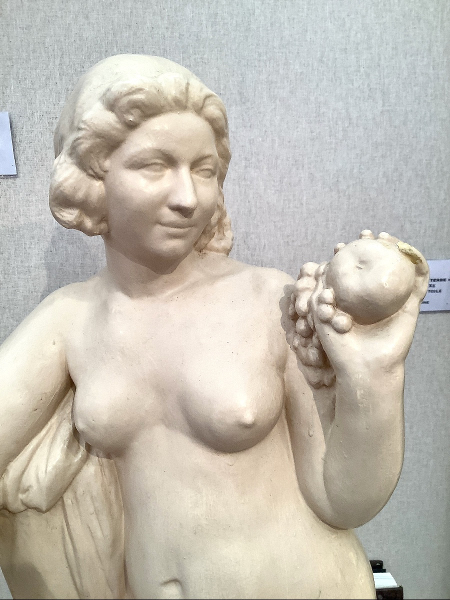 "Pomone" Importante sculpture en plâtre Art Déco par Josep Dunach, Ecole catalane-photo-2