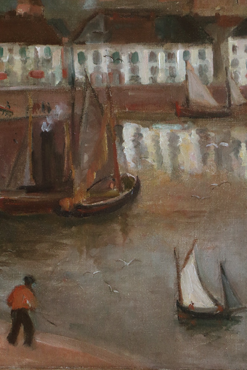 Max Band, "Port de Dieppe" vers 1920 - Ecole de Paris, Expressionnisme-photo-1