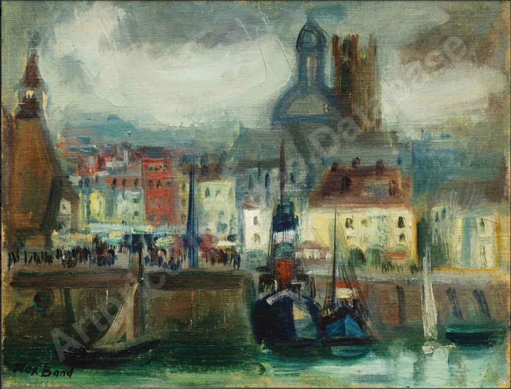 Max Band, "Port de Dieppe" vers 1920 - Ecole de Paris, Expressionnisme-photo-4