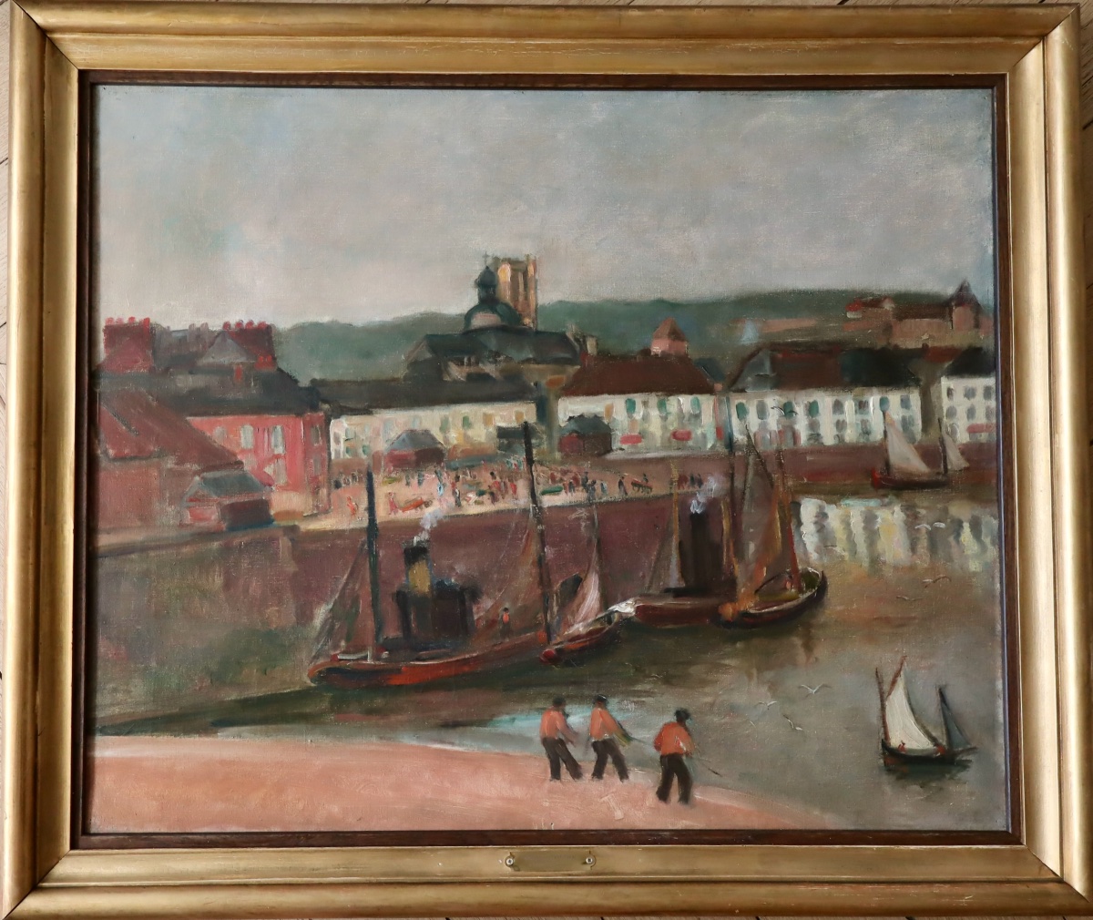 Max Band, "Port de Dieppe" vers 1920 - Ecole de Paris, Expressionnisme-photo-2