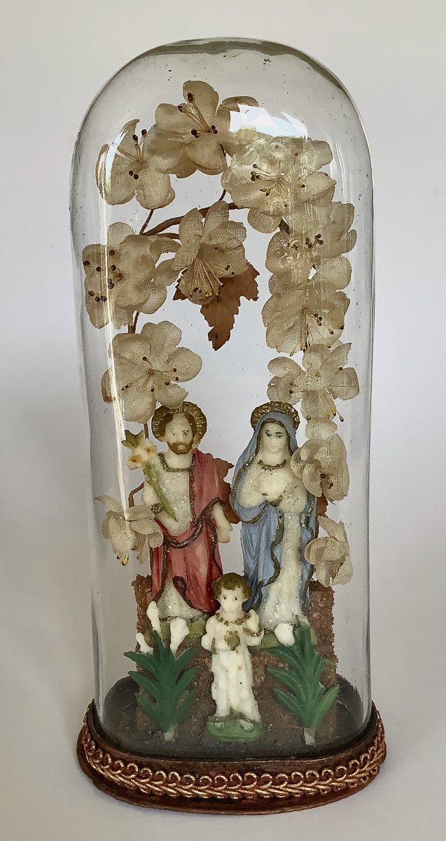 Santibelli ou globe de dévotion "La Sainte famille"
