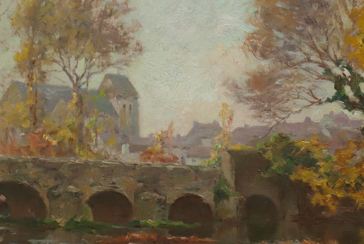 Ernest Marché "Le Pont du Grez " Moret sur Loing-photo-4
