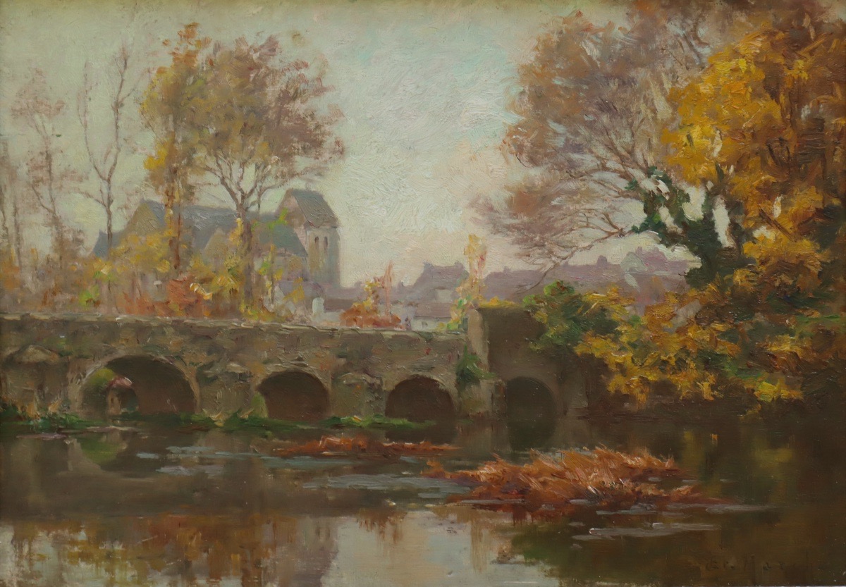Ernest Marché "Le Pont du Grez " Moret sur Loing-photo-1