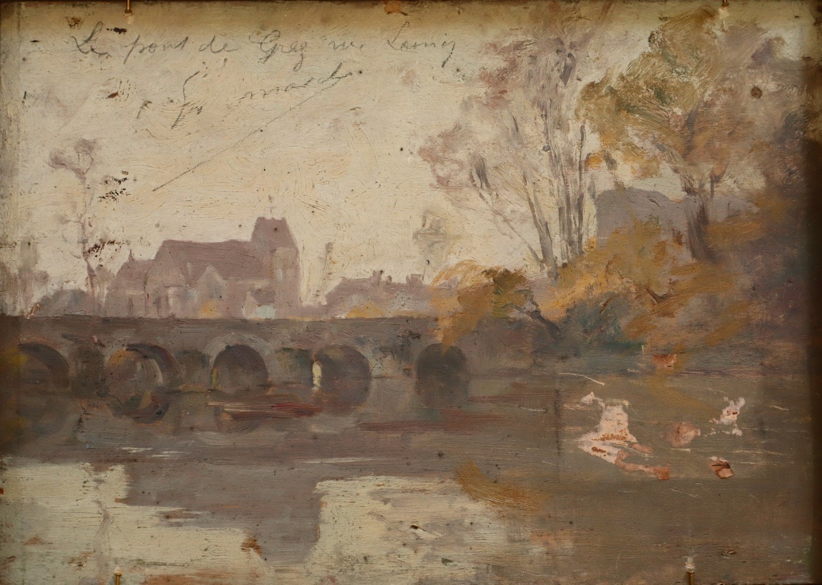 Ernest Marché "Le Pont du Grez " Moret sur Loing-photo-2
