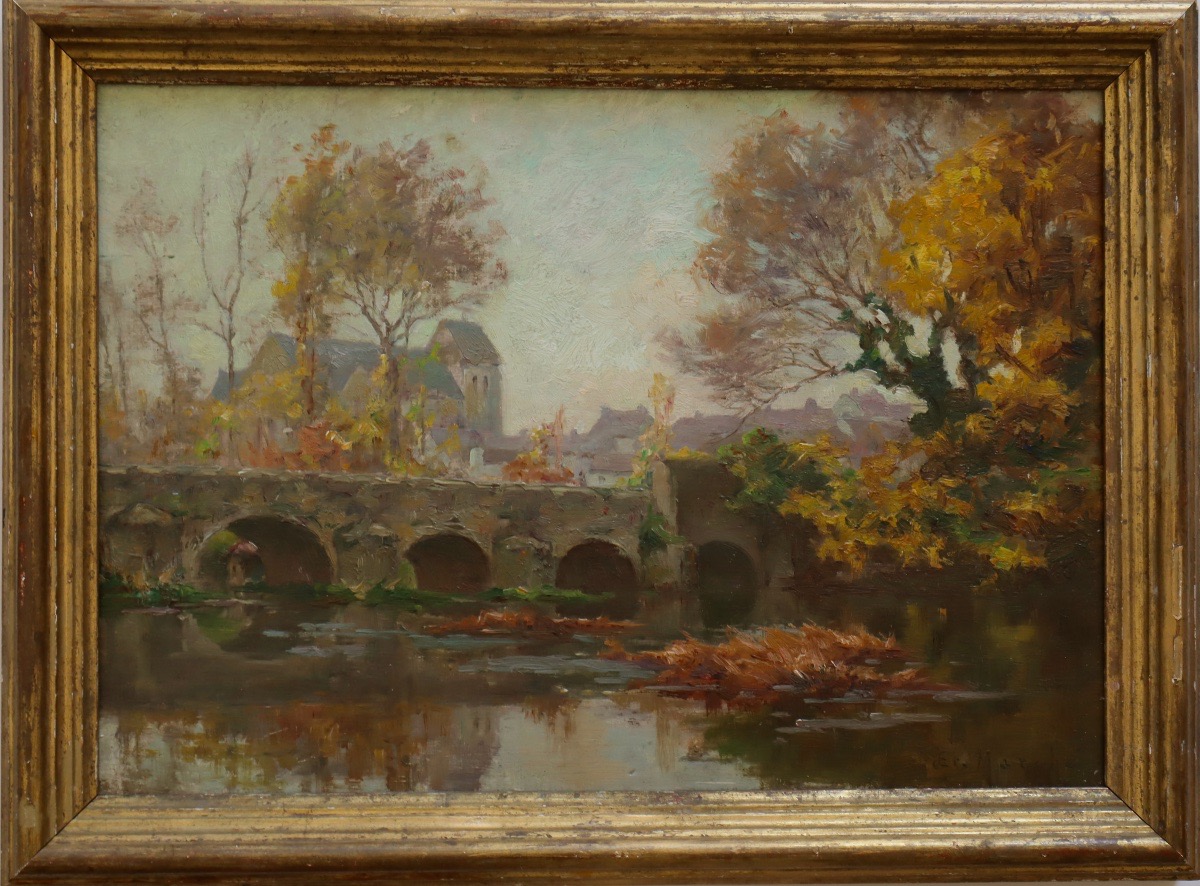 Ernest Marché "Le Pont du Grez " Moret sur Loing
