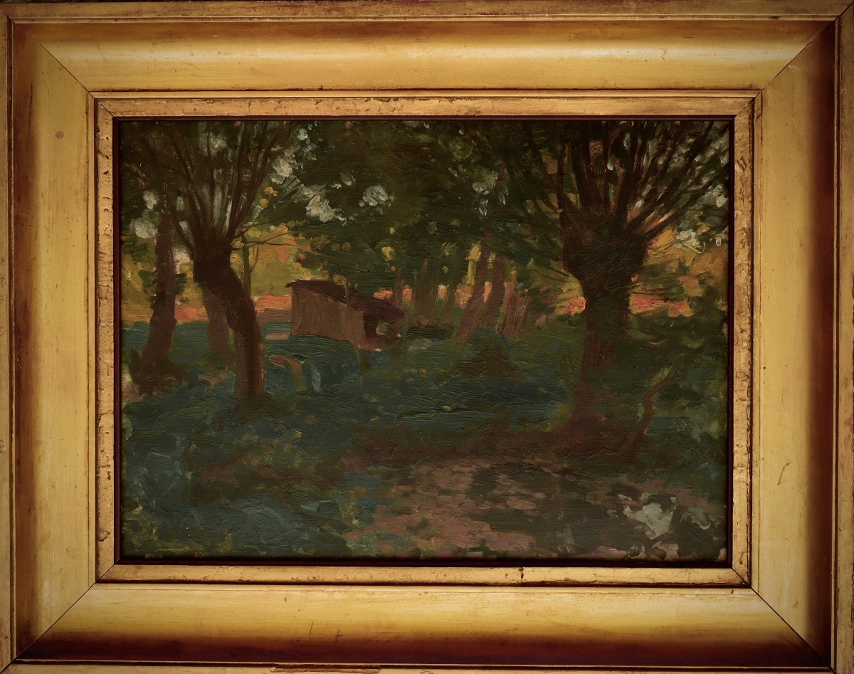 Henri Pailler " Le cabanon " Poitiers 1899 - Post-impressionnisme - Ecole de Crozant-photo-2