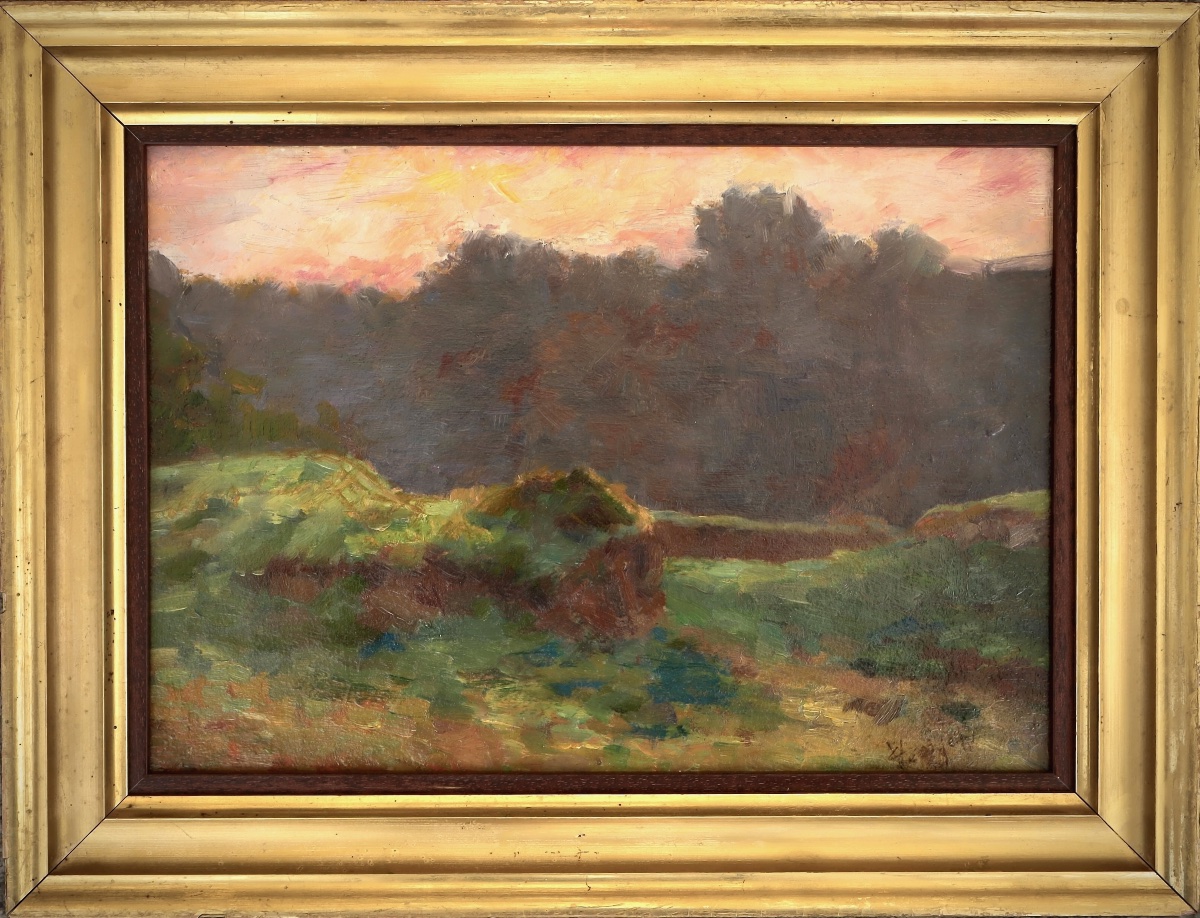 Eugène Verdyen, "at The Edge Of The Woods," C. 1880 — Belgian — Impressionism-photo-2