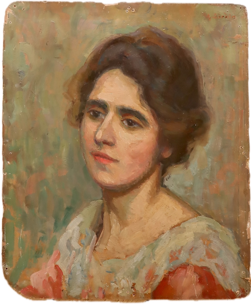 Albert Sardin " Buste de jeune femme" vers 1915-20 - Post-impressionnisme-photo-2