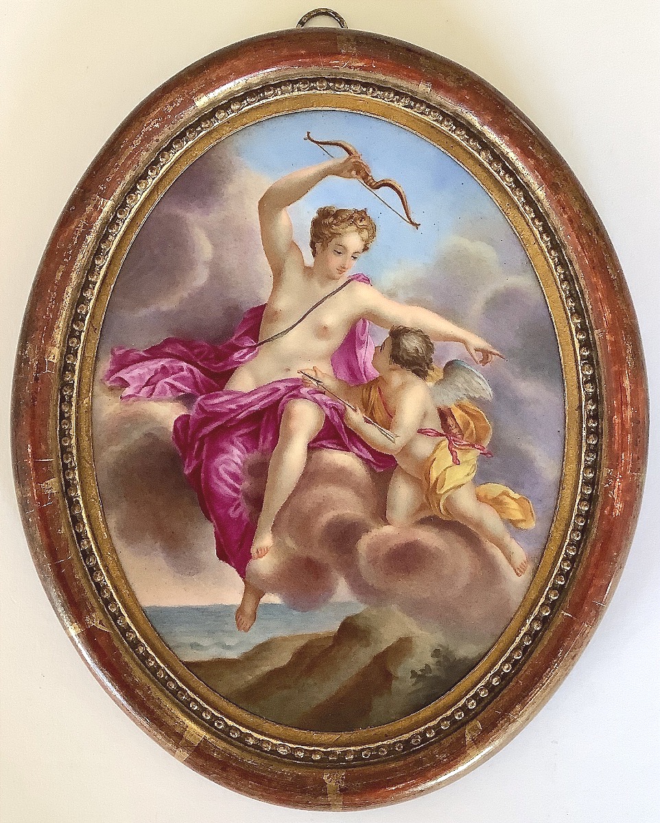 "diane And Cupid" Porcelain Painting
