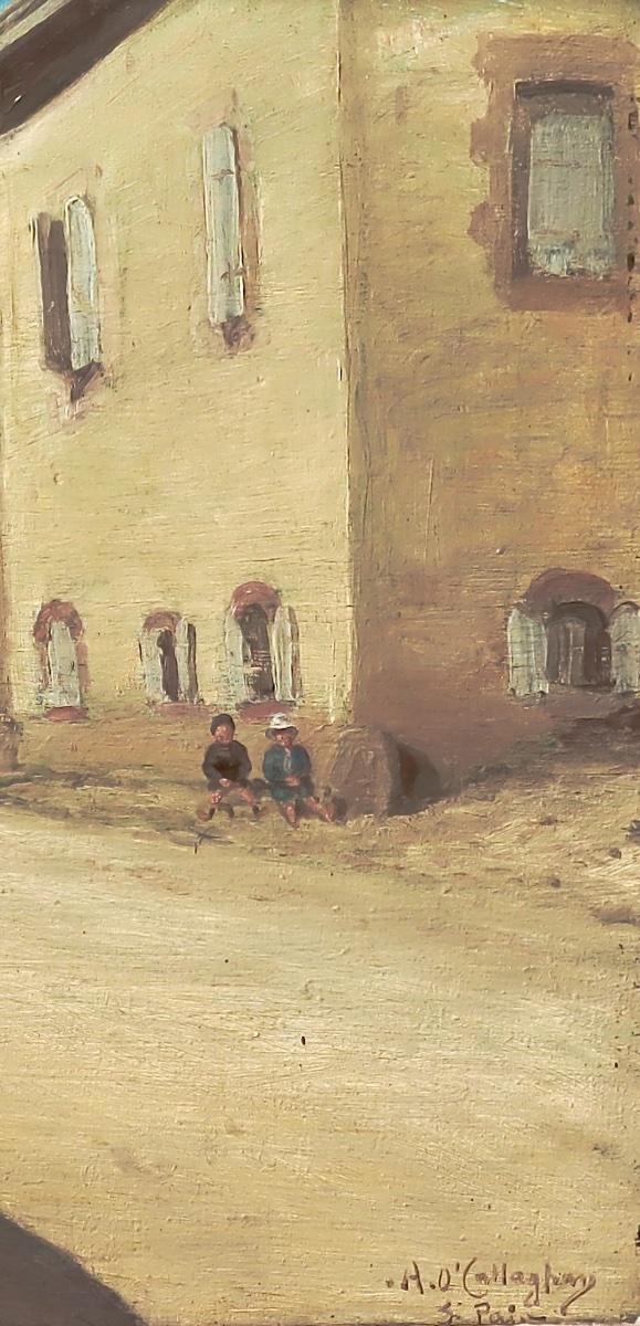« Les enfants à  St Pair-sur-Mer » début XXème  - A.O Callaghan - Post-impressionnisme-photo-3