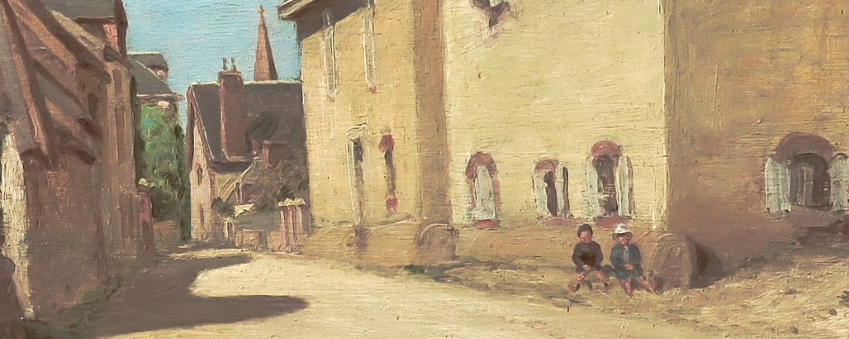 « Les enfants à  St Pair-sur-Mer » début XXème  - A.O Callaghan - Post-impressionnisme-photo-4