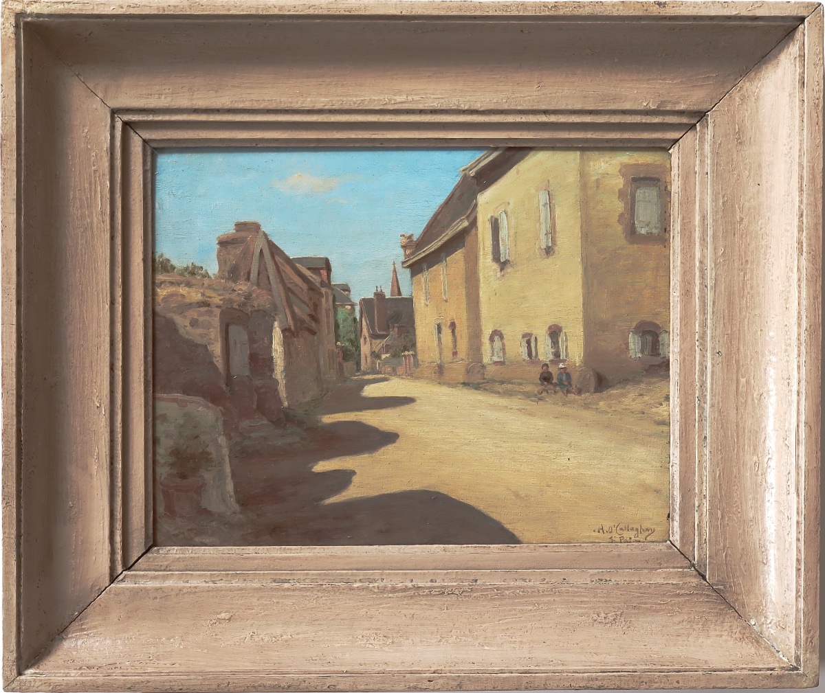 « Les enfants à  St Pair-sur-Mer » début XXème  - A.O Callaghan - Post-impressionnisme-photo-1