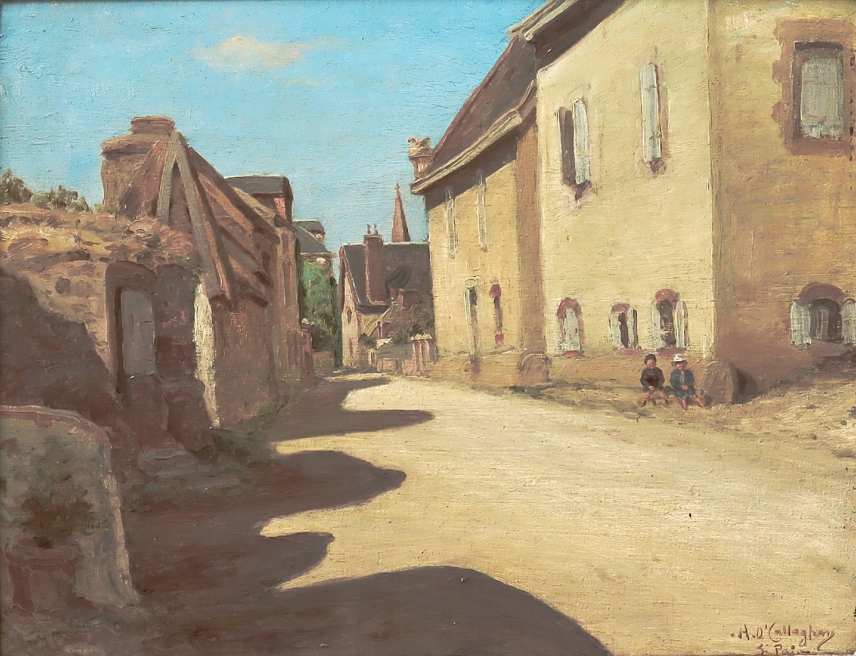 « Les enfants à  St Pair-sur-Mer » début XXème  - A.O Callaghan - Post-impressionnisme