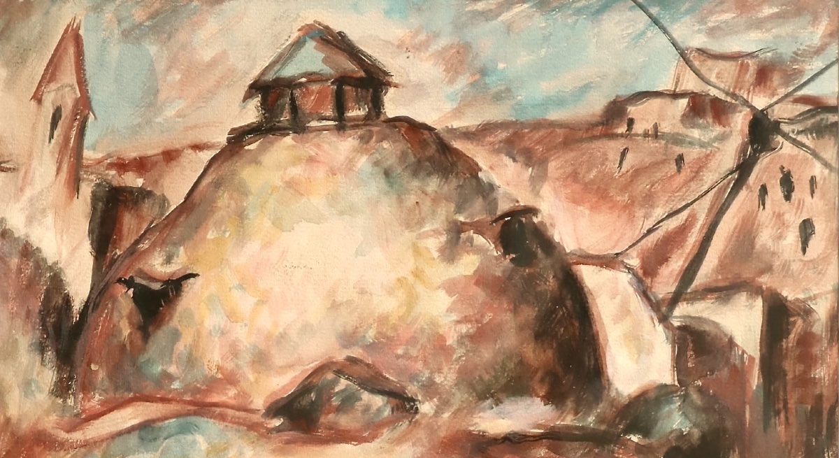 Jan Boguslaw Kober "Village du Levant" 1933 -  Ecole Polonaise-photo-4