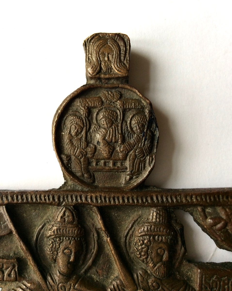 Russian Art. Saint Boris And Saint Gleb. Bronze Travel Icon-photo-2
