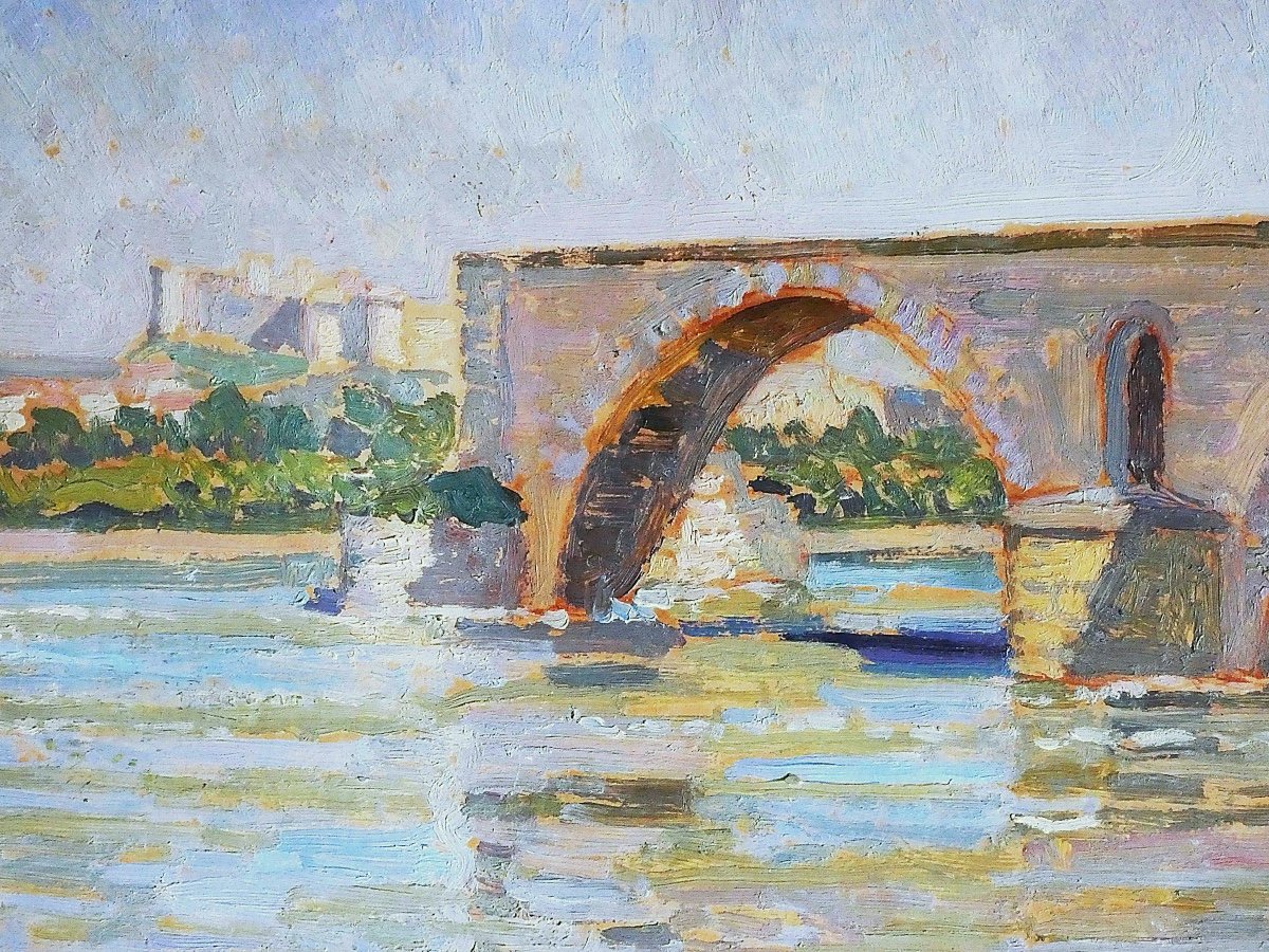 The Pont d'Avignon - Neo-impressionism - Around 1920-photo-2