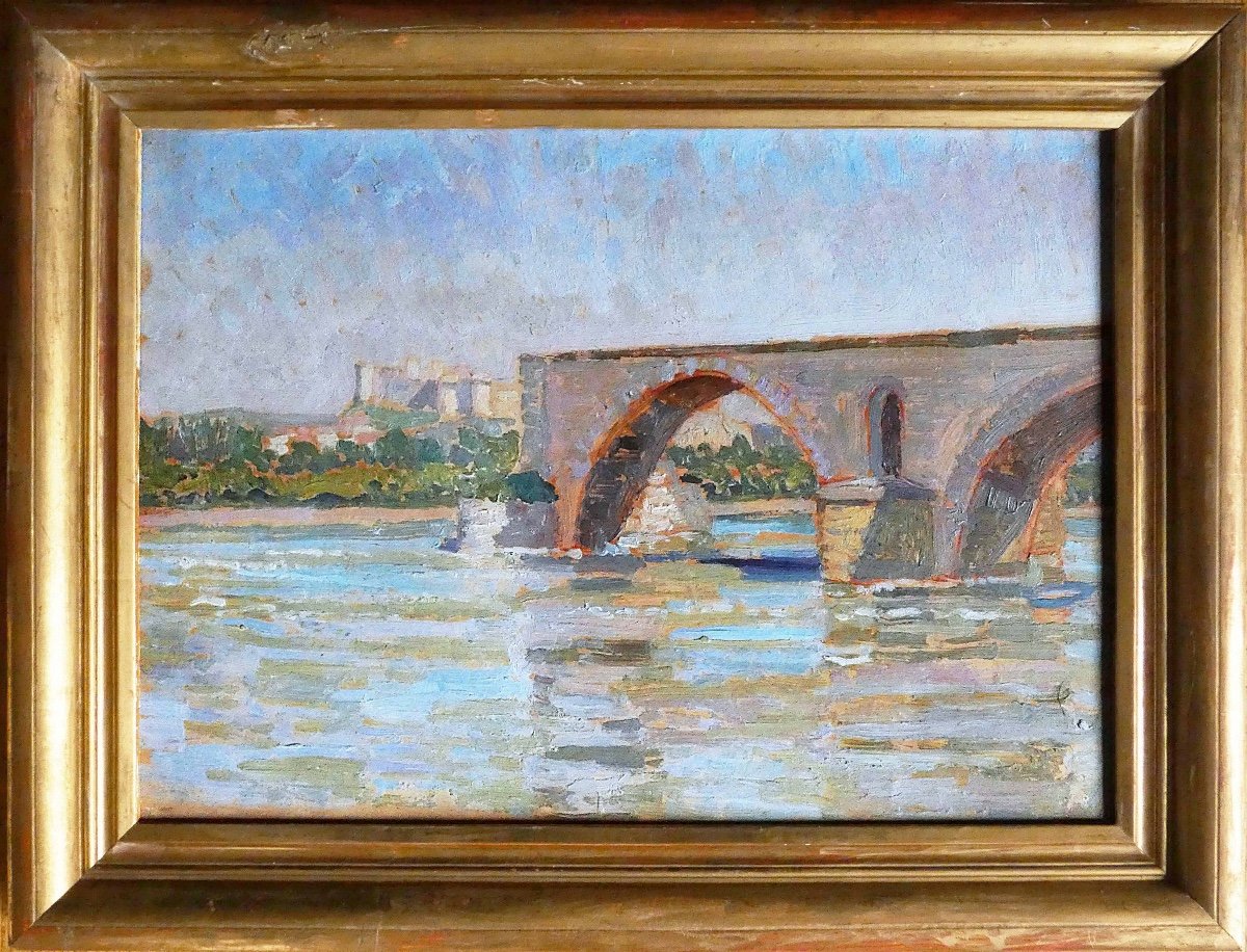 The Pont d'Avignon - Neo-impressionism - Around 1920