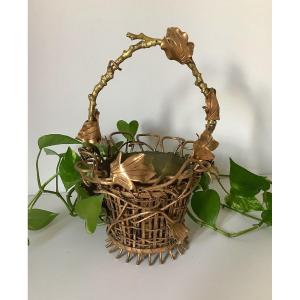 Napoleon III Gilt Bronze Basket