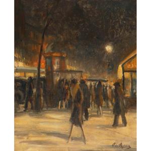Parisian Night, Around 1920 - Pierre De Belair - 