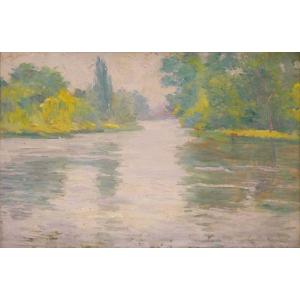 "the River" Circa 1930 - Eugène Cahen Attributed - Post-impressionism