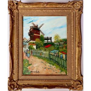 Elisée Maclet "moulin De La Galette" Circa 1940 - Montmartre School