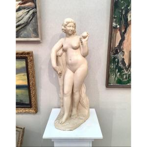 "Pomone" Importante sculpture en plâtre Art Déco par Josep Dunach, Ecole catalane