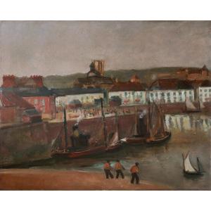 Max Band, "Port de Dieppe" vers 1920 - Ecole de Paris, Expressionnisme