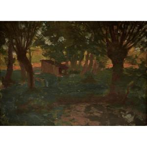 Henri Pailler " Le cabanon " Poitiers 1899 - Post-impressionnisme - Ecole de Crozant