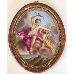 "diane And Cupid" Porcelain Painting