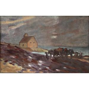 "La maison du Pendu" au Pouldu , Bretagne début XXème - Ronan Loth -
