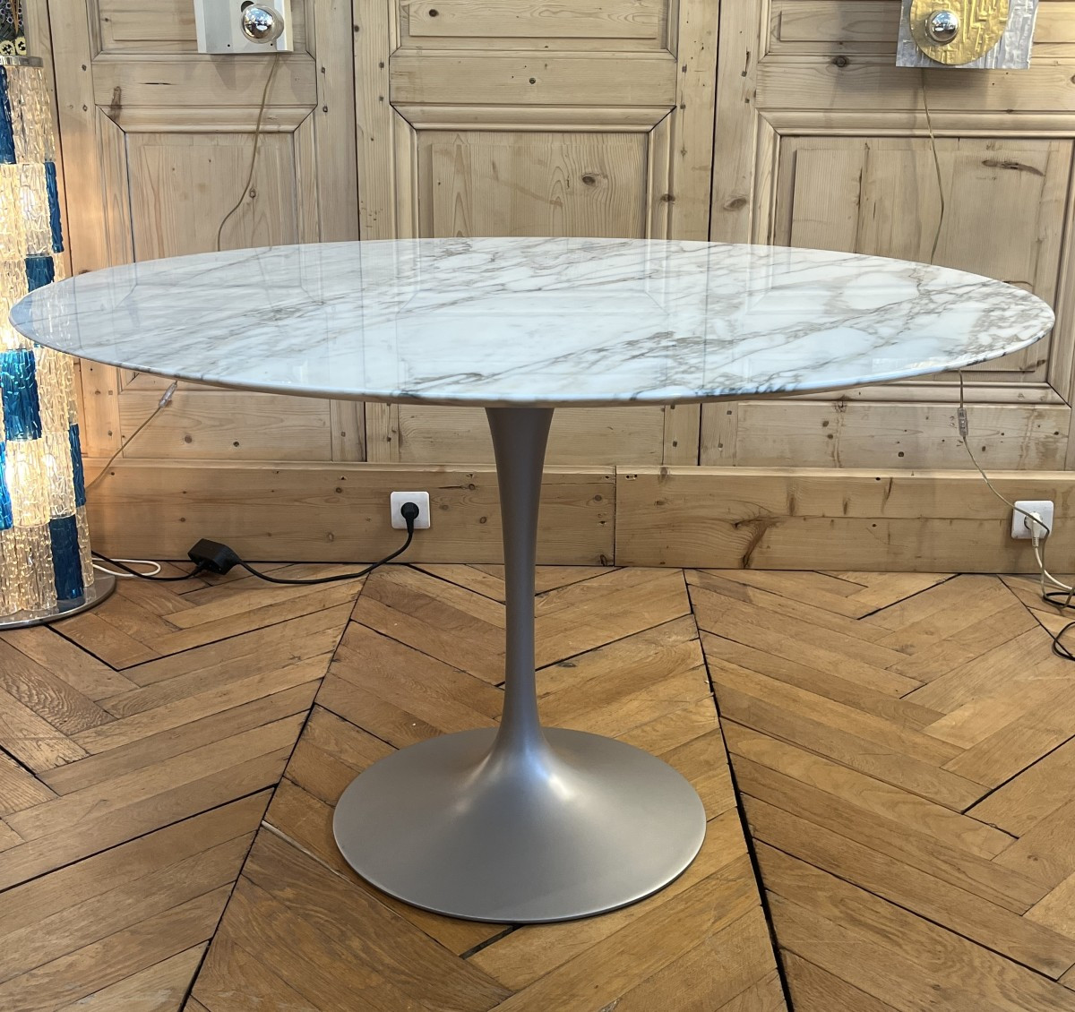 Table Tulip en marbre de 120 cm pour Knoll par Eero Saarinen Edition Limitée 50è Anniversaire-photo-2