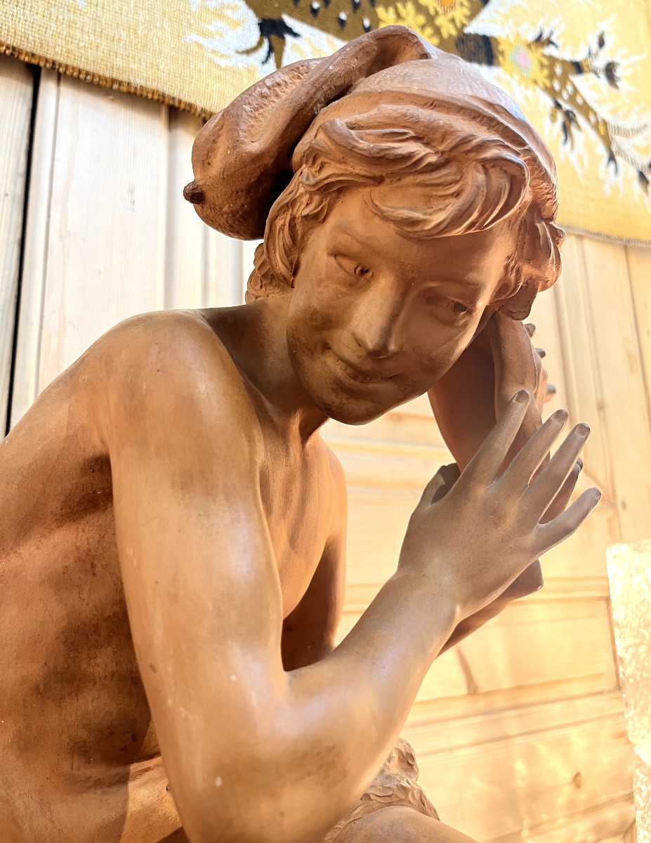 Jean-baptiste Carpeaux The Fisherman With The Shell Terracotta-photo-3