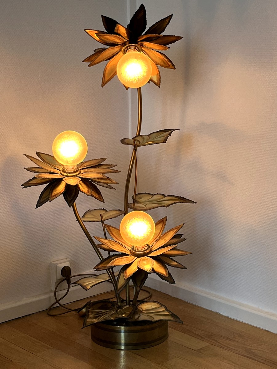 Maison Jansen Flower Lamp 1970