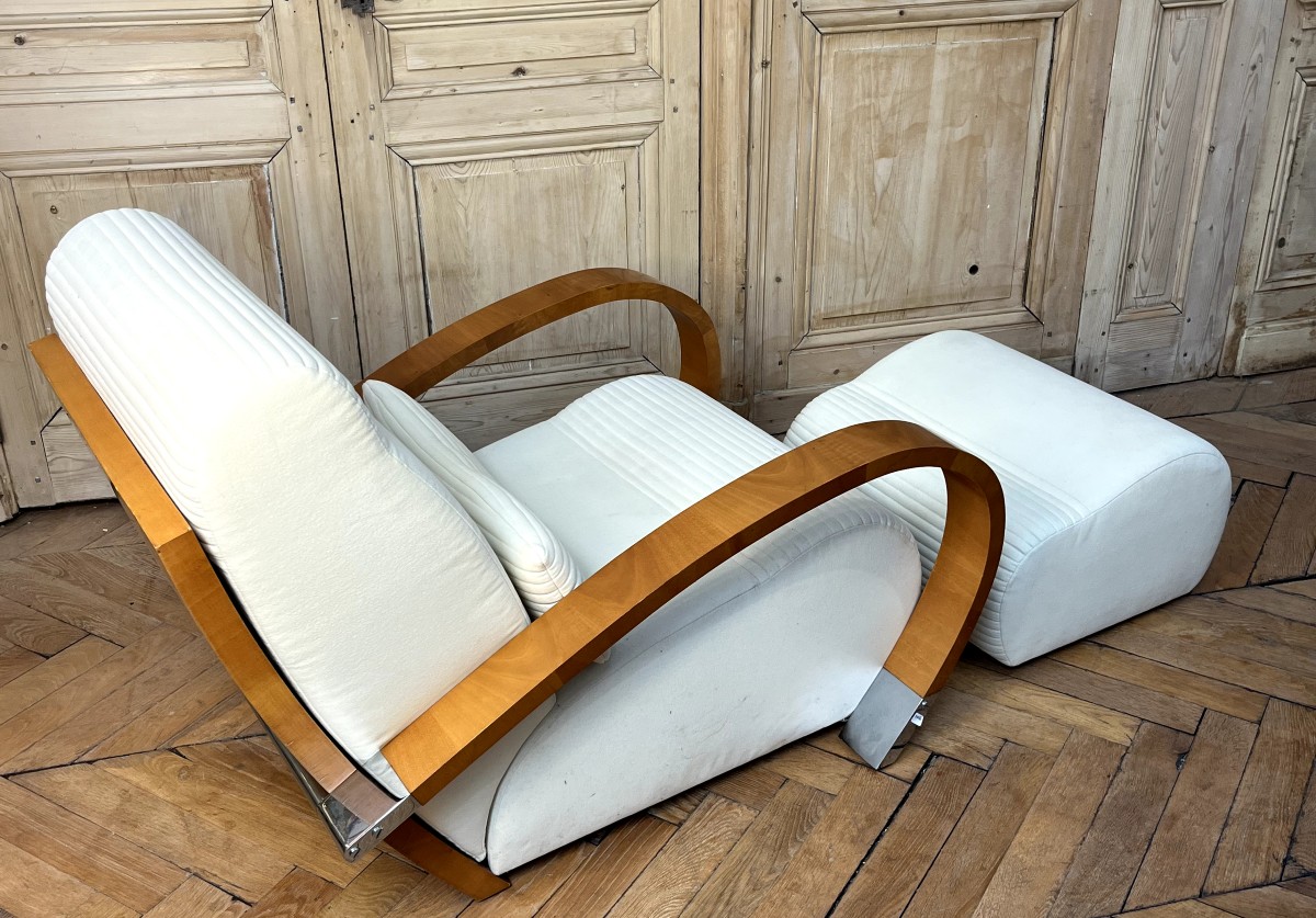 Fauteuil et Repose pieds modèle "Casablanca" de Jaime Tresserra