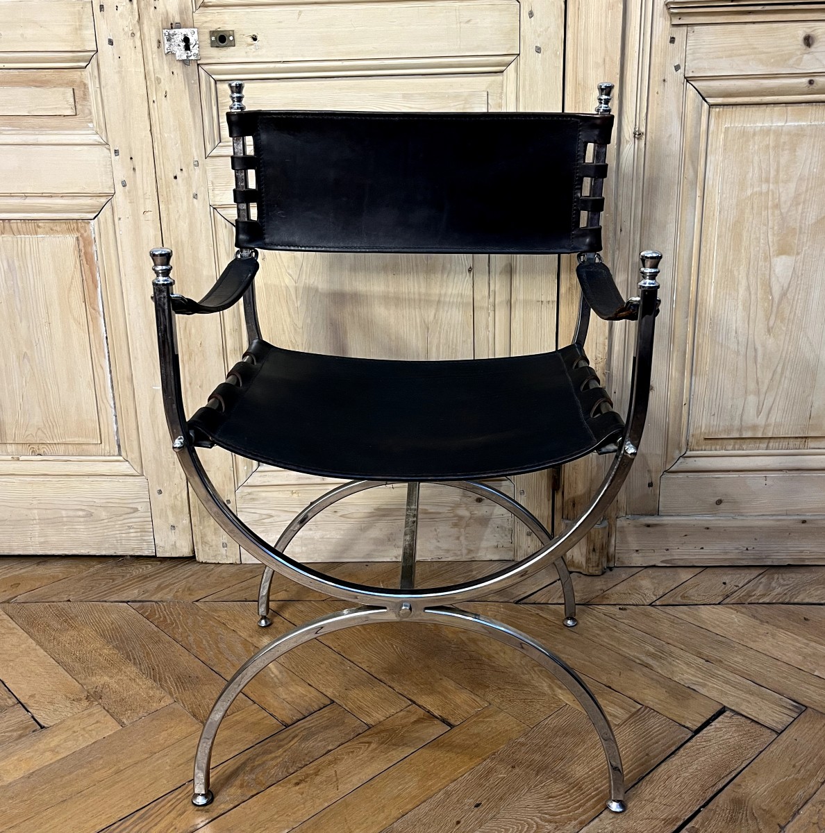  Suite de 4 Fauteuils modèle  SAVONAROLA   Maison JANSEN   1970-photo-4
