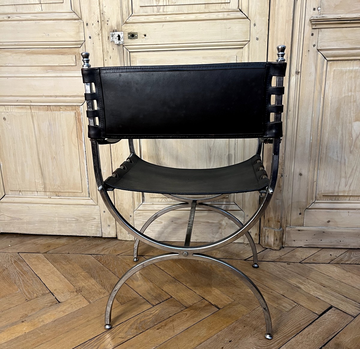  Suite de 4 Fauteuils modèle  SAVONAROLA   Maison JANSEN   1970-photo-2