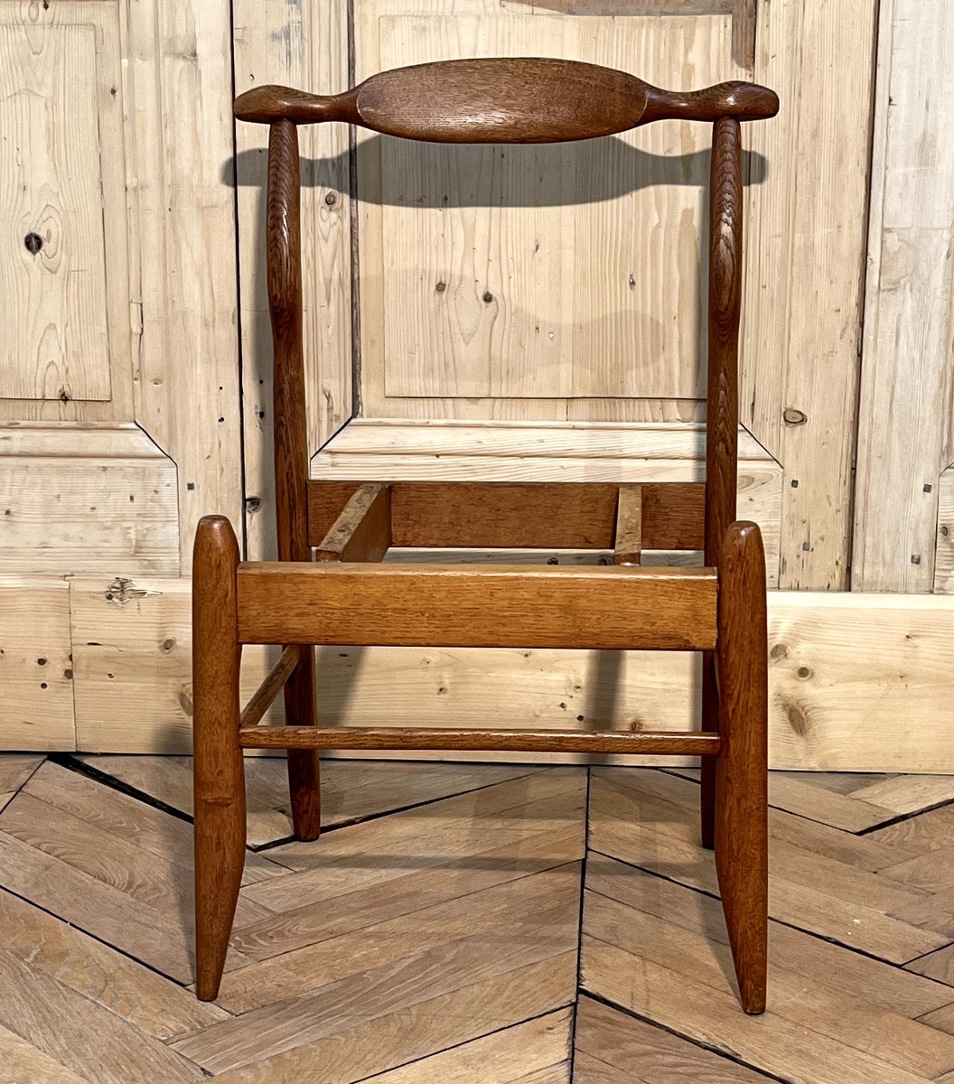 Guillerme & Chambron, Set Of Four Fumay Model Chairs, Votre Maison Edition, Circa 1970-photo-3
