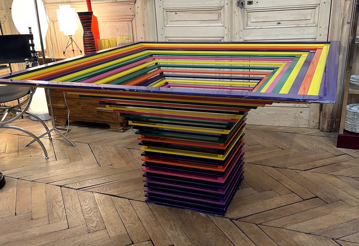 Table moderniste des années 1980-photo-2