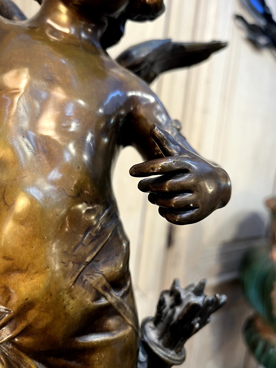 Auguste Moreau (1834-1917) Bronze Sculpture -photo-3