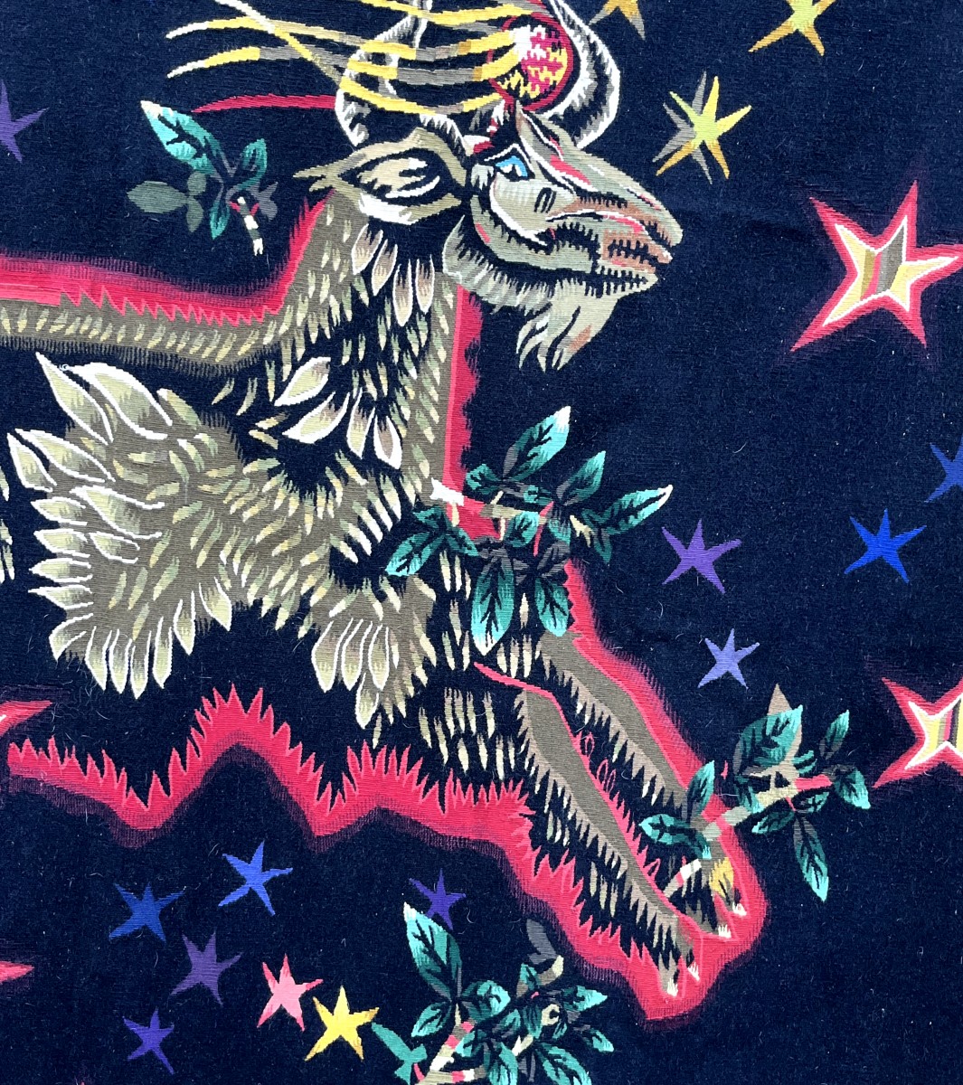  Aubusson Tapestry Titled "d'étoiles" By Jean Lurçat From The Tabard Workshops-photo-1