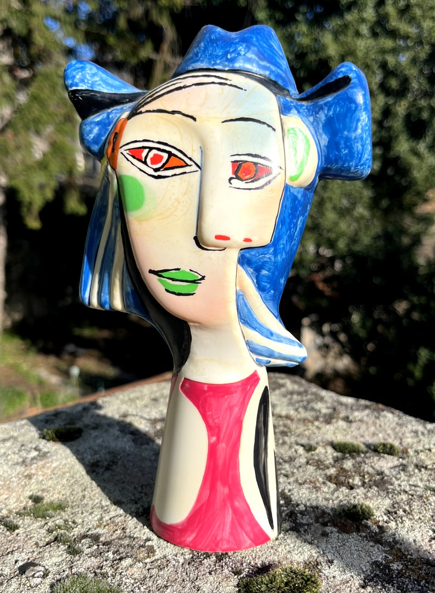 Marina PICASSO  ''Chapeau Bleu''  Flacon factice géant de parfum-photo-2