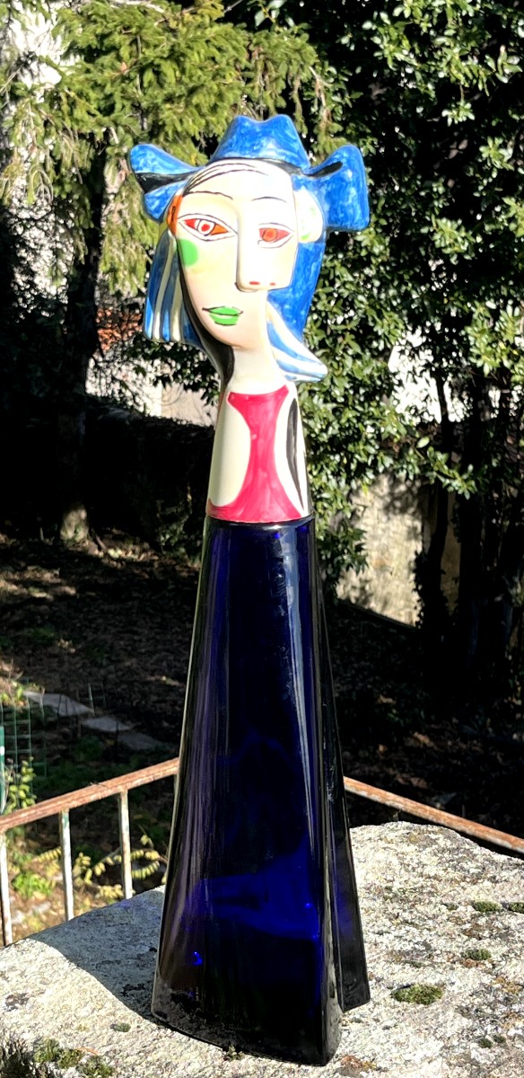 Marina PICASSO  ''Chapeau Bleu''  Flacon factice géant de parfum-photo-1