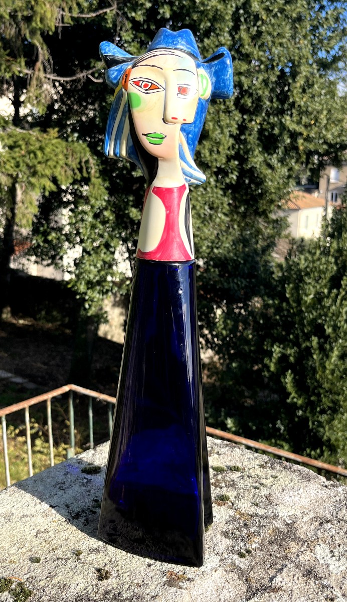 Marina PICASSO  ''Chapeau Bleu''  Flacon factice géant de parfum