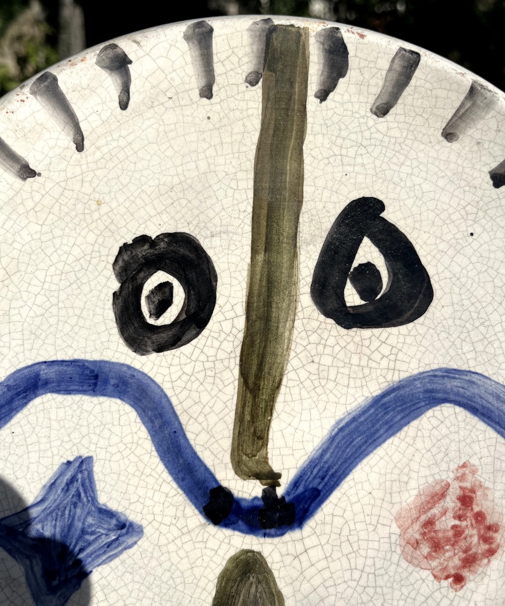 Pablo Picasso (1881-1973) et Atelier Madoura   Assiette Visage N°106 -photo-4