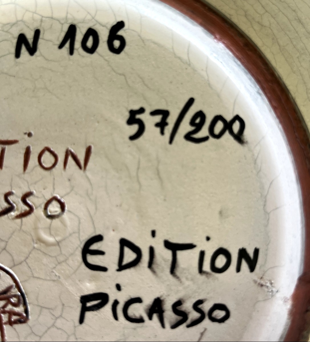 Pablo Picasso (1881-1973) et Atelier Madoura   Assiette Visage N°106 -photo-5