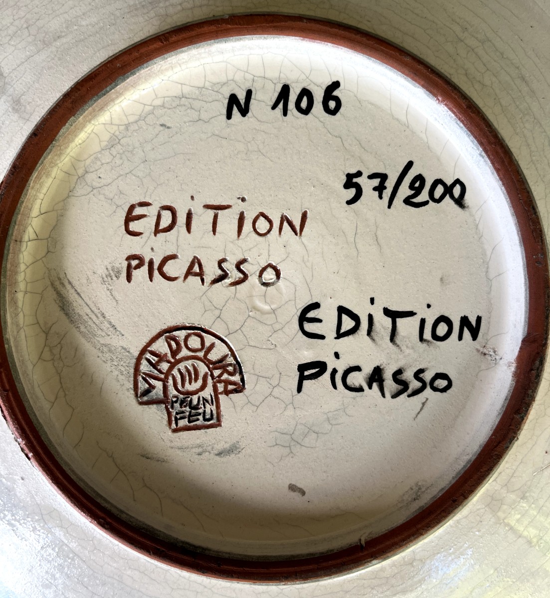 Pablo Picasso (1881-1973) et Atelier Madoura   Assiette Visage N°106 -photo-6