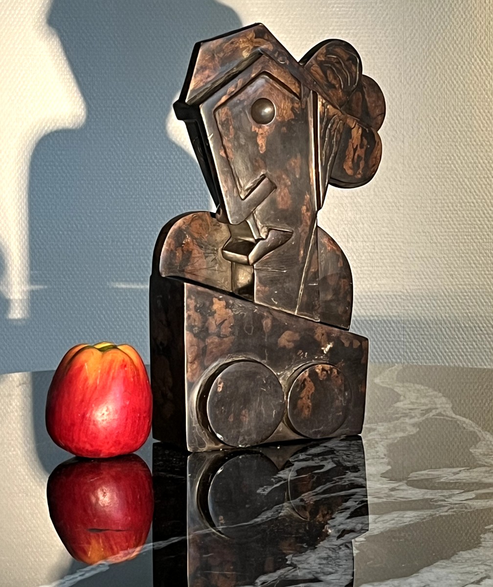 Jacques-Henri GUYOT (1946)  Femme Cubiste  Épreuve en Bronze-photo-2