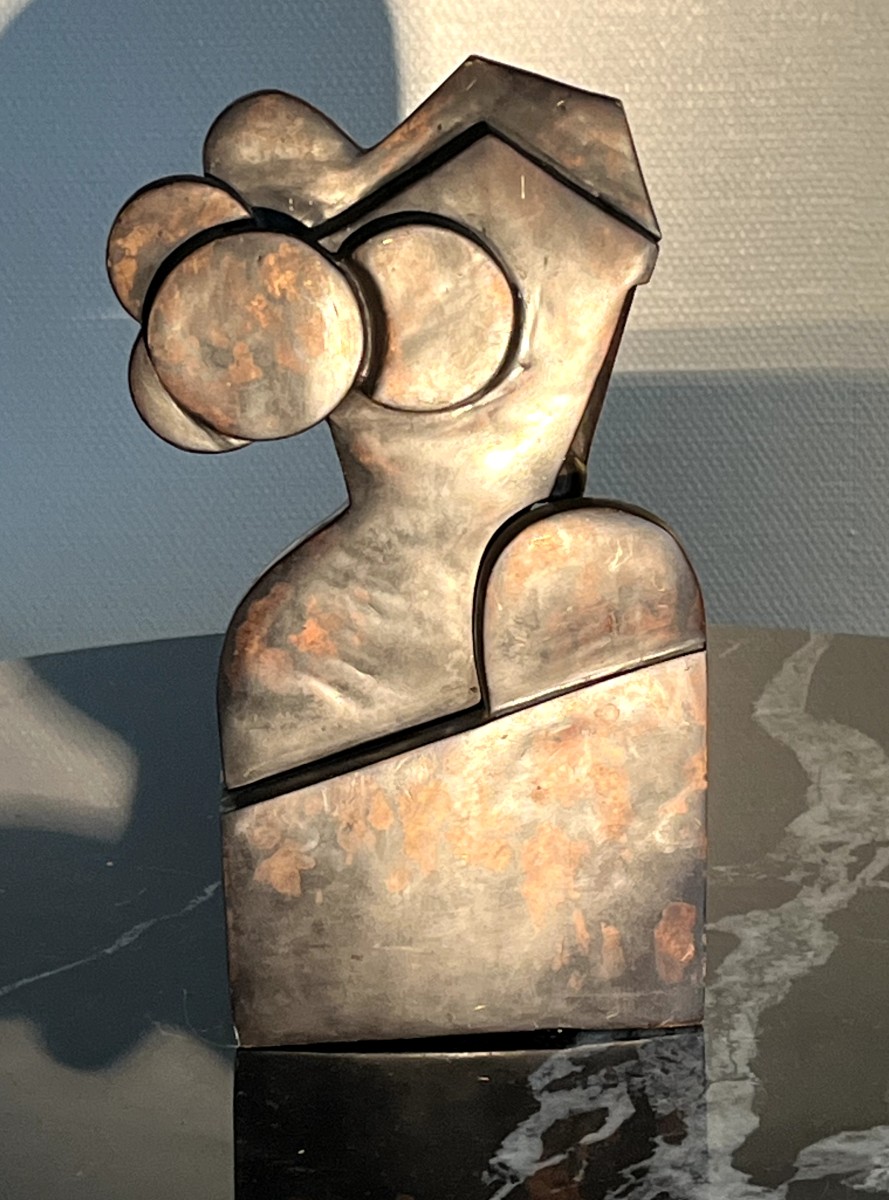 Jacques-Henri GUYOT (1946)  Femme Cubiste  Épreuve en Bronze-photo-2